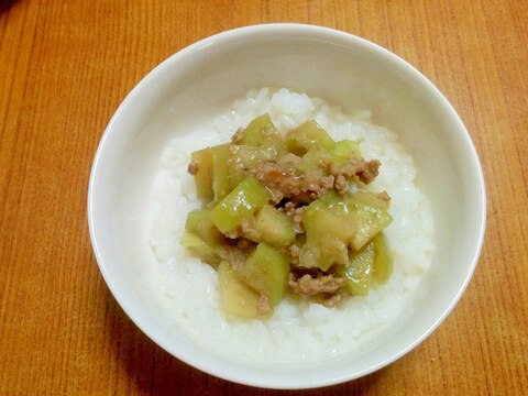 【離乳食】麻婆なす丼風